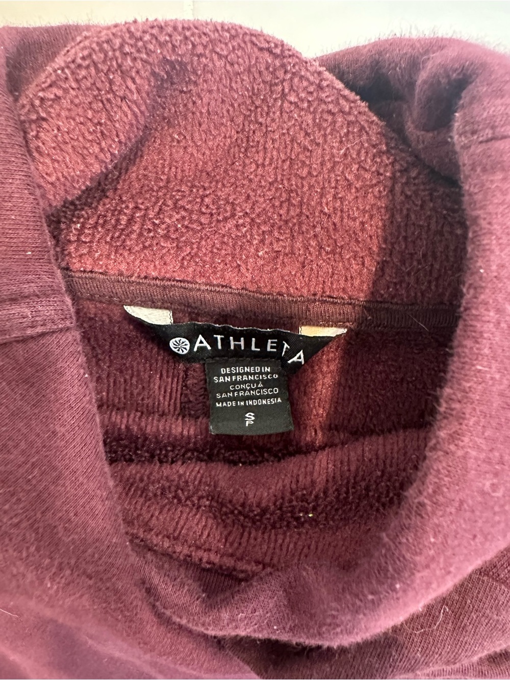 Athleta Women's Burgundy Cowl Neck Sweater